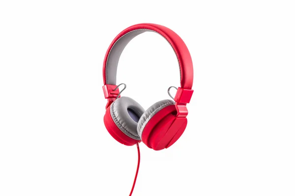 Red Headphones. — Stock Photo, Image