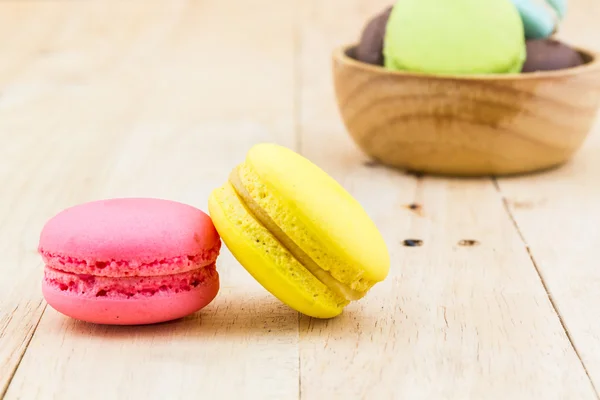 Macaron francés dulce y colorido o macaron . — Foto de Stock