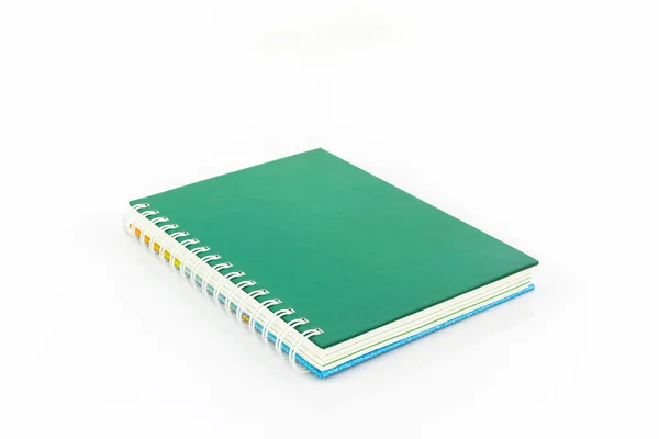 Groene dagboek boek. — Stockfoto