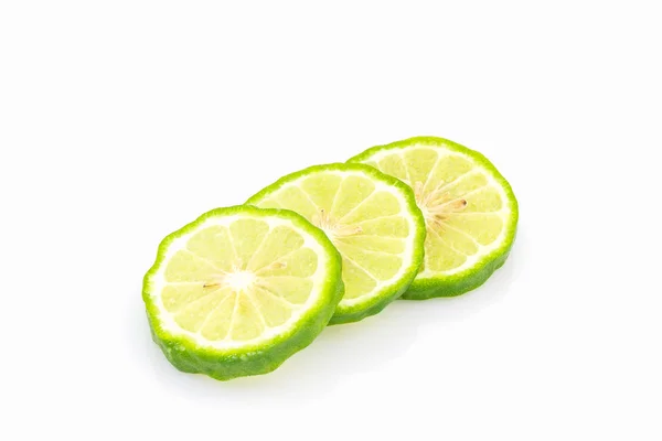 Kaffer Lime skivor (bergamott). — Stockfoto