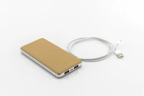 Gouden powerbank. — Stockfoto