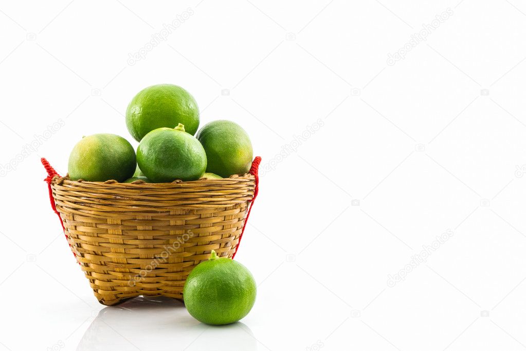 Limes in basket.