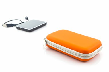 Harici sabit disk taşıma çantası. Harici sabit disk için çanta.