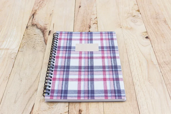 Tissu plaid texture couverture spirale notebook . — Photo