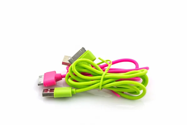 Kabel USB do smartphone. — Zdjęcie stockowe