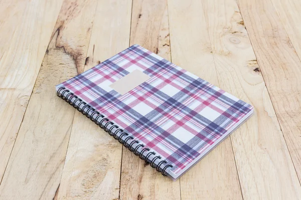 Tessuto plaid texture cover spirale notebook . — Foto Stock
