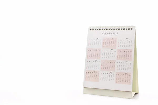 White paper desk spiral calendar 2017. — Stock Photo, Image