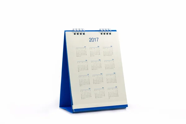 Weißes Papier Schreibtischspirale Kalender 2017. — Stockfoto