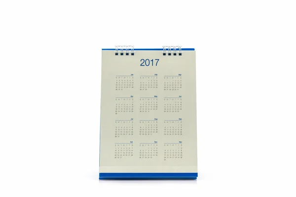 Calendrier spirale bureau papier blanc 2017 . — Photo