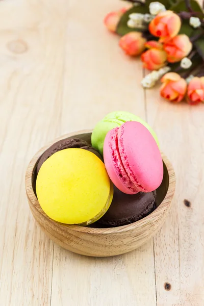 Macaron ou macaron français doux et coloré . — Photo