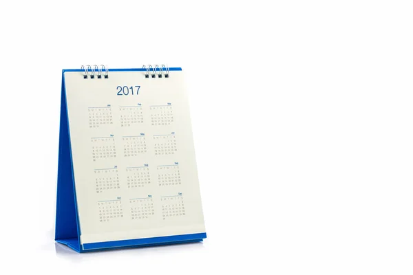 Calendrier spirale bureau papier blanc 2017 . — Photo