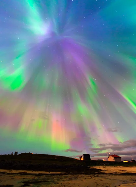 De Polart tänder i Norge — Stockfoto