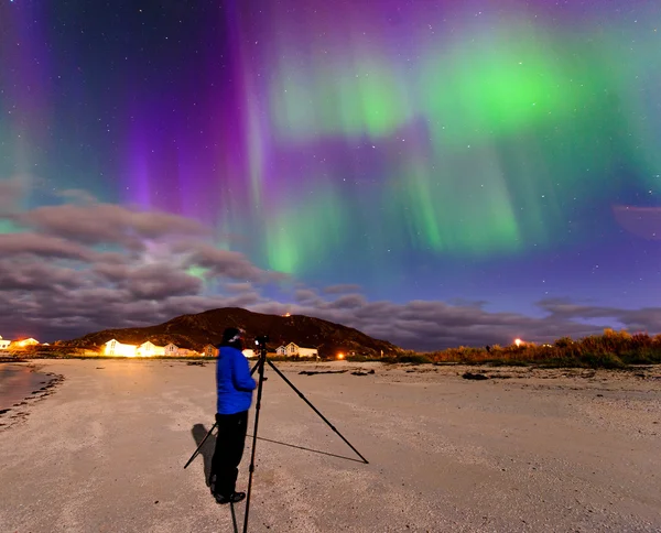 The polar lights in Norway — Stock Photo, Image