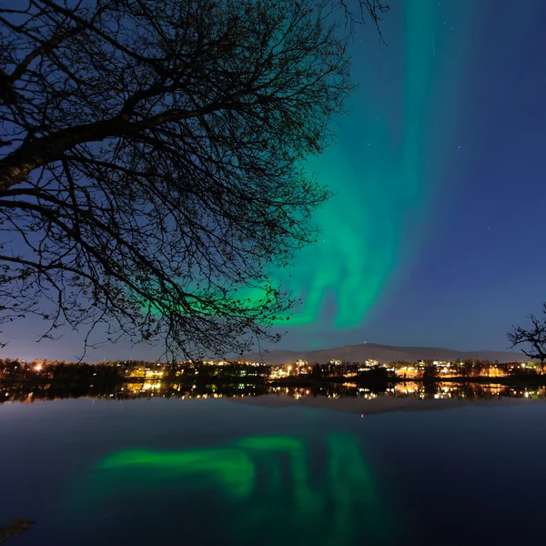 Zorze polarne w Norwegii — Zdjęcie stockowe