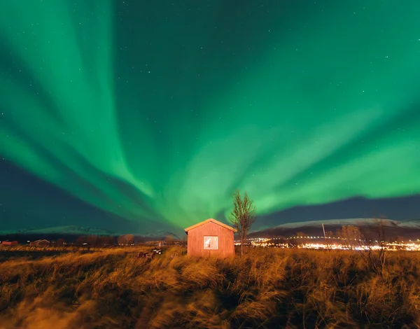 Polární světla v Norsku — Stock fotografie