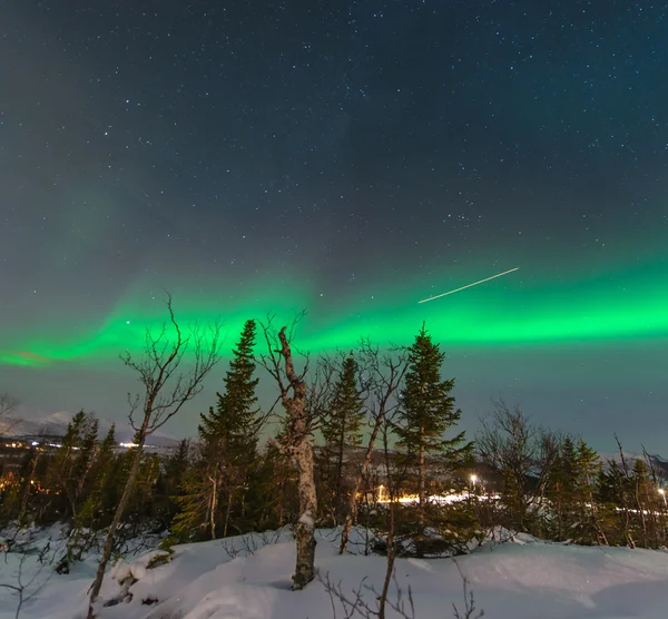 De polar lichten in Noorwegen — Stockfoto
