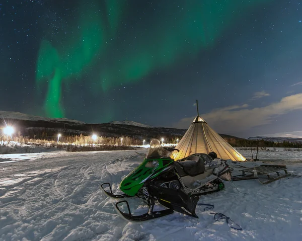 De polar lichten in Noorwegen — Stockfoto