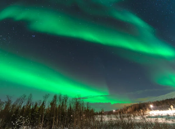 De polar lichten in Noorwegen — Stockfoto