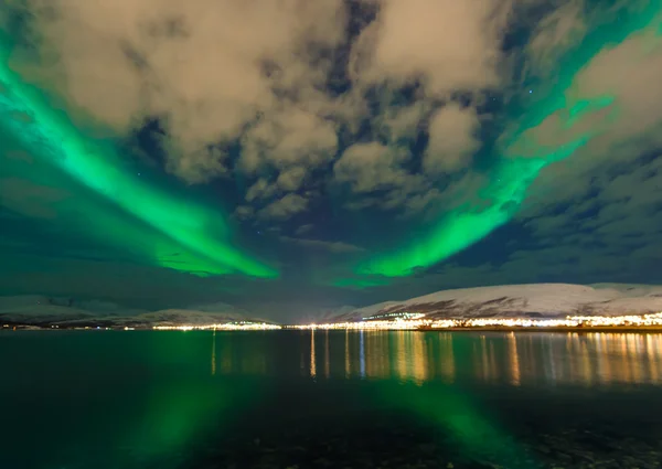 Le luci polari in Norvegia — Foto Stock