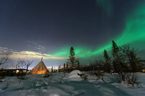 Norveç Kutup ışıkları — Stok fotoğraf