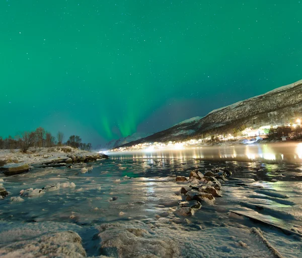 Norveç Kutup ışıkları — Stok fotoğraf