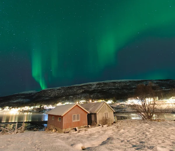 Die Polarlichter in Norwegen — Stockfoto