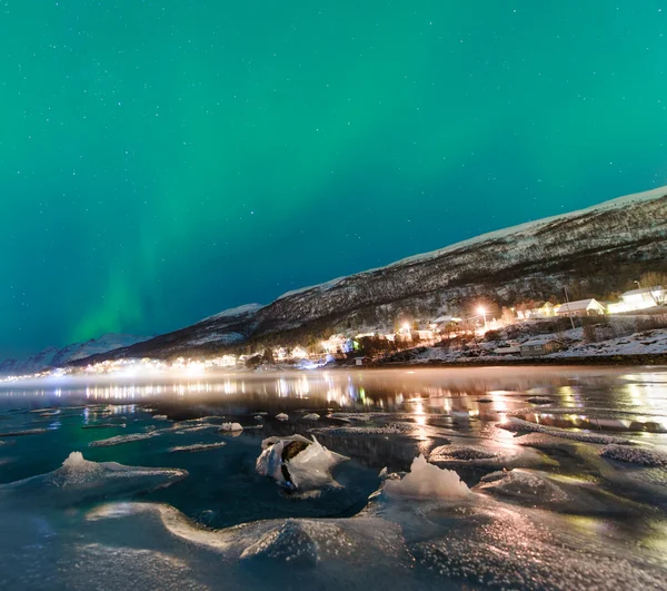 Le luci polari in Norvegia — Foto Stock