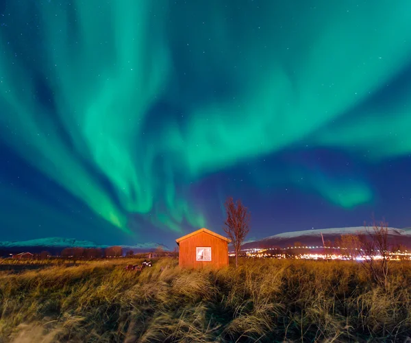 Norveç Kutup ışıkları — Stok fotoğraf