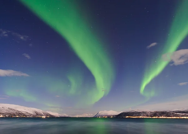 Las luces polares en Noruega — Foto de Stock