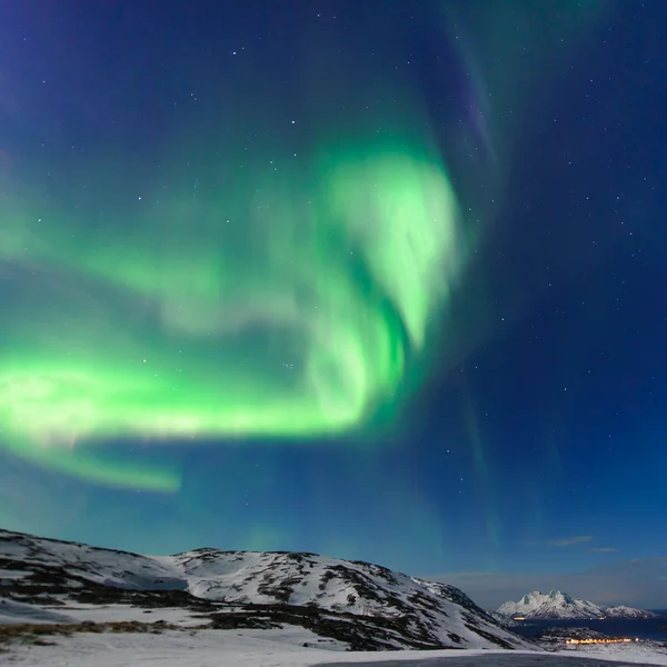 Norveç Kutup ışıkları — Stok fotoğraf