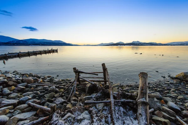 Küste der norwegischen See, Niedergang — Stockfoto