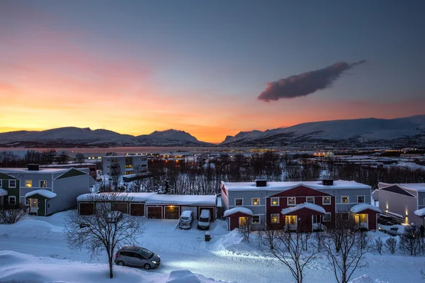 Noite em Tromso — Fotografia de Stock