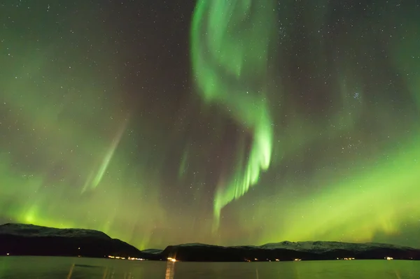 Polární světla v Norsku — Stock fotografie