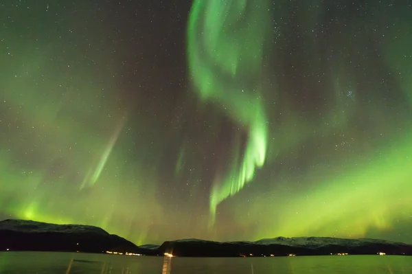 Zorze polarne w Norwegii — Zdjęcie stockowe