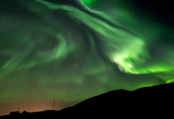 .Le luci polari in Norvegia — Foto Stock