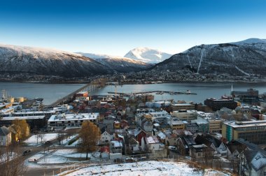 Tromso, Norveç panoramik görünüm
