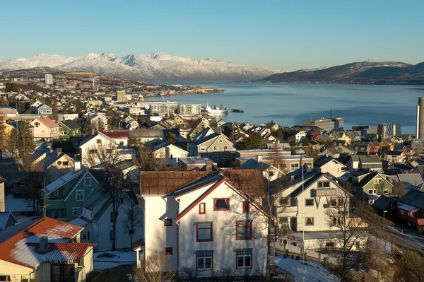 Panoramiczny widok na Tromso, Norwegia — Zdjęcie stockowe