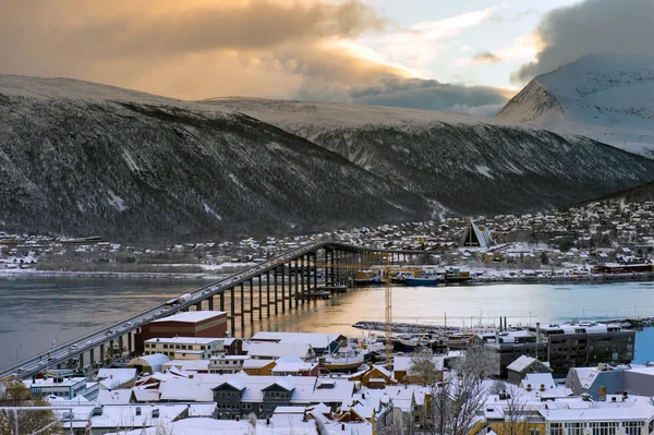 Panoramiczny widok na Tromso, Norwegia — Zdjęcie stockowe