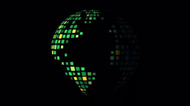 Soyut dijital teknoloji arkaplanının 3 boyutlu illüstrasyonu