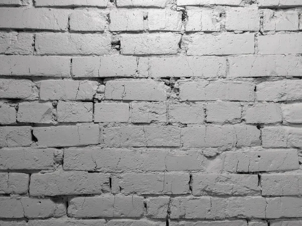 Czysta Ściana Starej Cegły Malowanej Szarą Farbą — Zdjęcie stockowe