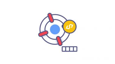 Fon avcılığı, finans elementi, kaliteli vektör illüstrasyon video konsepti. düz çizgi simgesi görüntü sembolü.