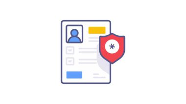 Veri güvenliği, Data Protection Premium kalite vektör illüstrasyon video konsepti. düz çizgi simgesi görüntü sembolü.