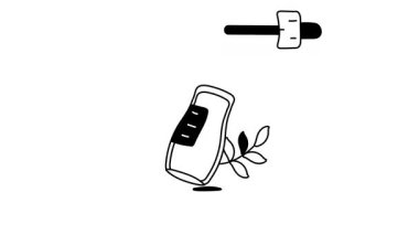 bir cilt serumunun canlandırılmış simgesi, güzellik ve yüz bakımı için ideal