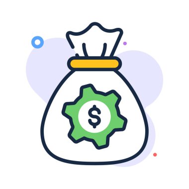 An eye catching icon of financial management in modern design style