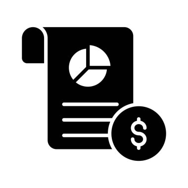 Get this amazing icon of business diagram in glyph style