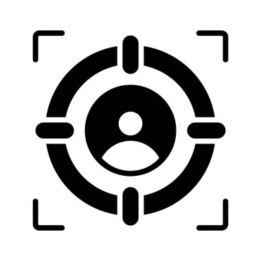 Focus, precision, and goal achievement, ready to use icon of customer hunting