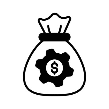 An eye catching icon of financial management in modern design style