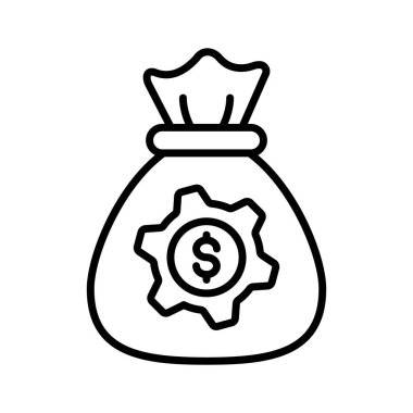 An eye catching icon of financial management in modern design style