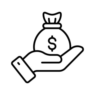 Take your hands on this amazing icon of investment in line outline style