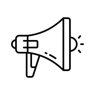 line megaphone icon symbolizing promotion and advertising.